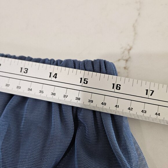 Talia Benson Italian Tulle Ruffled Tutu Skirt Blue Sz Small Medium Balletcore - Picture 8 of 9